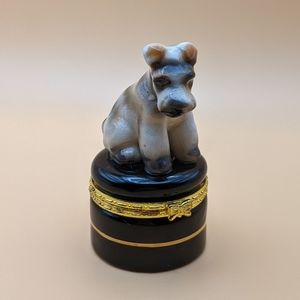 VTG Particolor Japanese Schnauzer Trinket Box